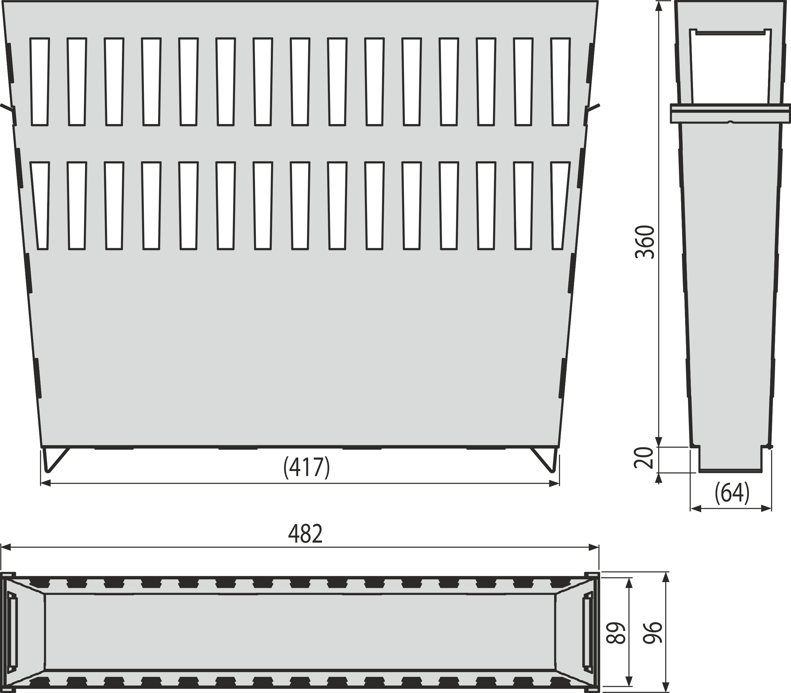 Kôš na nečistoty veľký nerez | AVZ-P012 - technické parametre