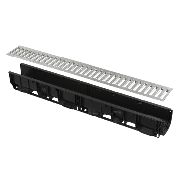 Vonkajšie žľaby s mriežkou