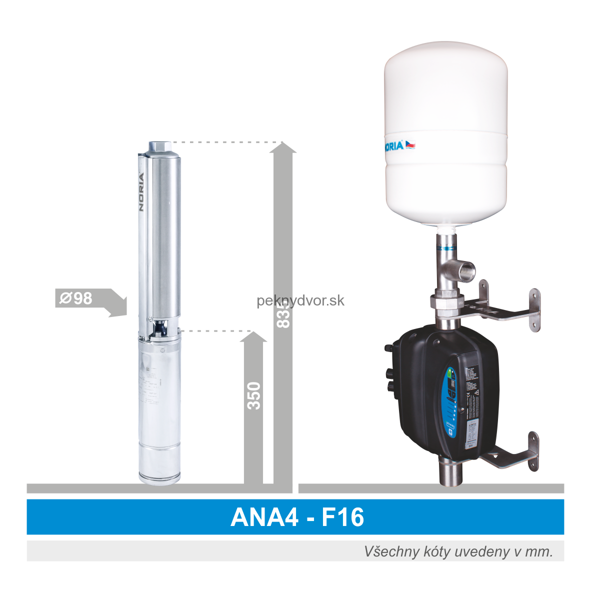 Domáca vodáreň ANA4 F16, kábel 30m