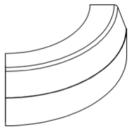 Obrubníky cestné oblúkové | polomer 0,5 m