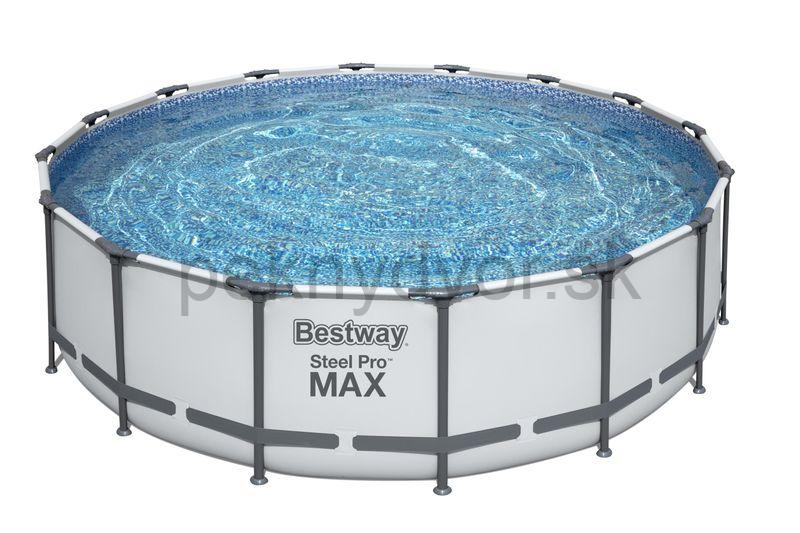 Bazén Bestway® Steel Pro MAX, 5612Z, kartušová filtrácia, rebrík, plachta, 488x122 cm