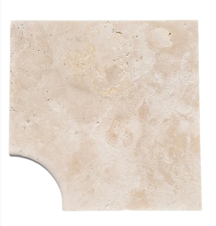 Bazénový lem – vnútorný roh Travertín Classic 45,7 x 33cm, hrúbka 3cm