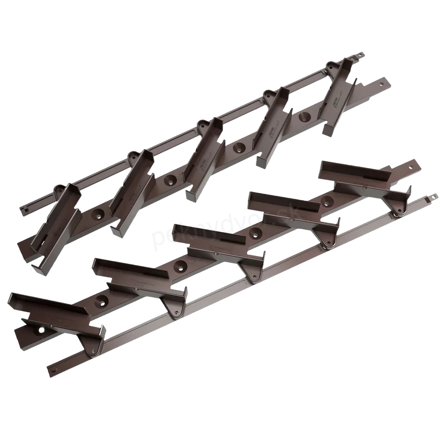 Plastový horizontálny naklápací systém 0,44 m pre žaluziovú výplň 95x20 - pár (ľavý+pravý), Hnedý
