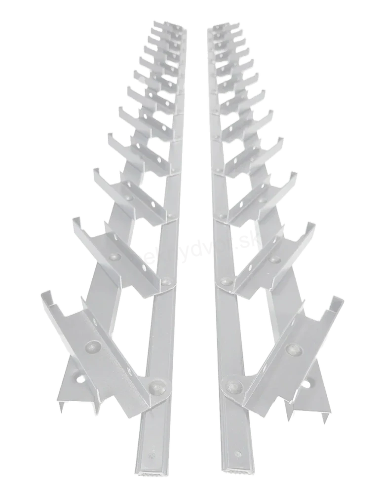 Hliníkový vertikálny naklápací systém 1,090 m pre žaluziovú výplň 95x20 - pár (ľavý+pravý), Biely R9003