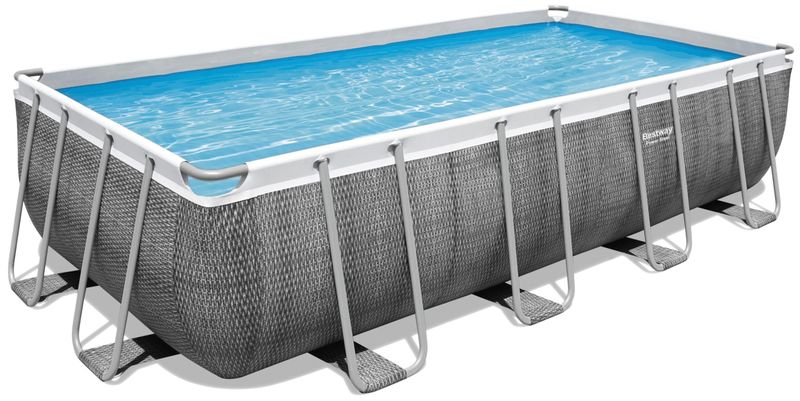 Bazén Bestway® Power Steel™, 56996, kartušová filtrácia, rebrík, dávkovač, plachta, 488x244x122 cm