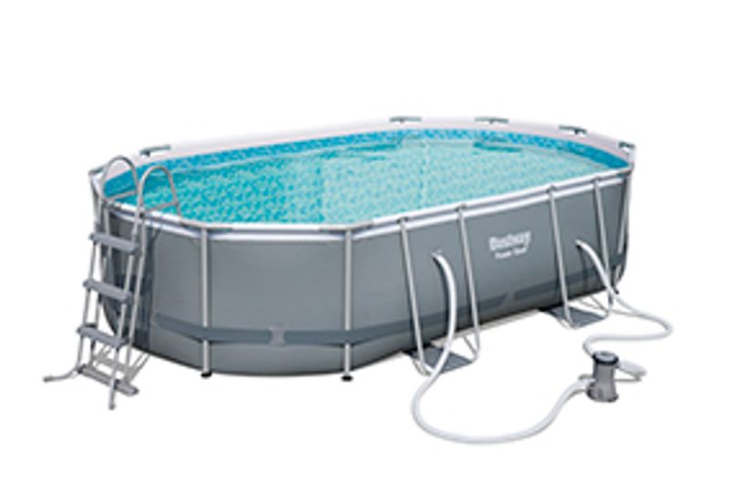 Bazén Bestway® Power Steel™, 56448, kartušová filtrácia, rebrík, plachta, dávkovač, 488x305x107 cm