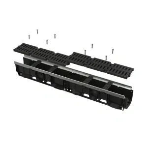 Vonkajší žľab 100 mm s kovovým rámom a kompozitným roštom C250 | AVZ103-R403