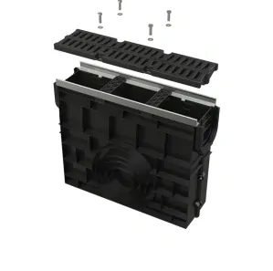 Vonkajšia žľabová vpusť pre AVZ103 s kovovým rámom a kompozitným roštom C250 | AVZ103R-R403