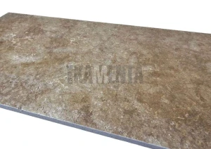 Travertín Camel Dlažba / Obklad 61cm×30,5cm, hrúbka:1,2cm neplnený – kefovaný povrch