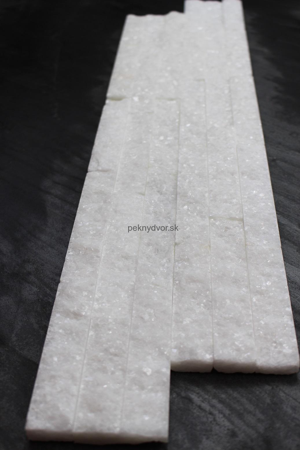 Mramor kryštál biely kamenný obklad 60 x 15 cm Z Panel