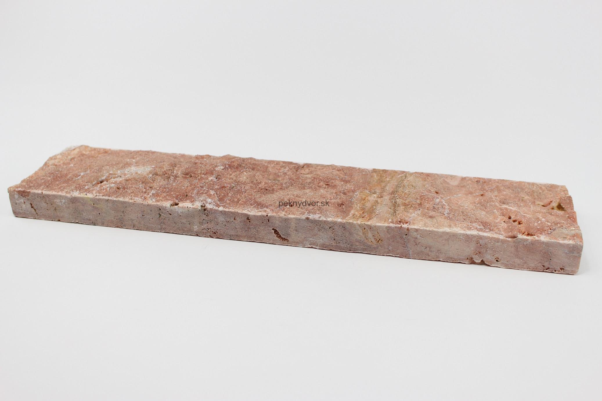 Travertín Red obklad – 4x rezaný výška : 8cm