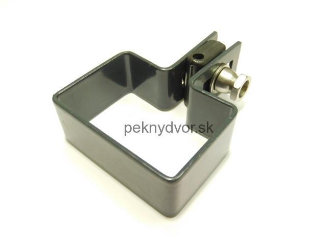 Príchytka panelu na stĺp 60x40mm / 4mm / koncová / ZN+PVC7016