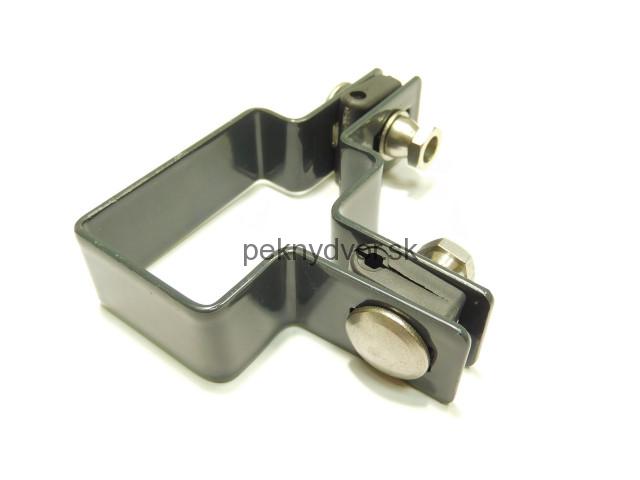 Príchytka panelu na stĺp 60x40mm / 4mm / rohová / ZN+PVC7016