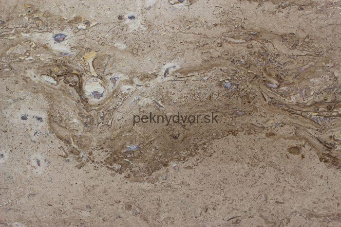 Travertín Mocca kamenný obklad 61 x 30,5cm hrúbka 12mm leštený , plnený