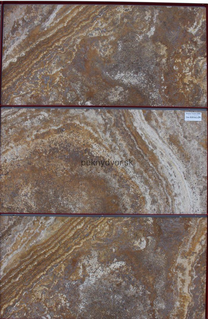 Exclusive Travertín Zorro 122 cm x 61 cm x 1 cm, matný – plnený