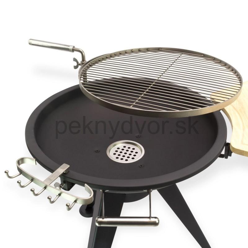 Okrúhly gril s nerezovým roštom 55 cm Nevada
