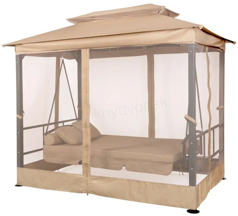 Hojdačka ALIPASCHA LUX, max. 250 kg, 257x174x235 cm, rozkladacia sedačka, so sieťou proti hmyzu