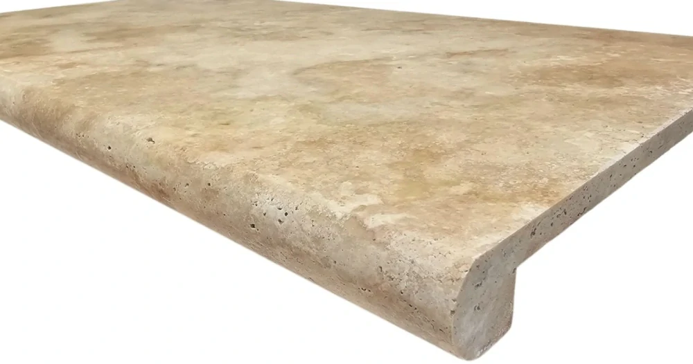Bazénový lem / schodnica Travertín Classic 61 x 33cm, hrúbka 1,2cm