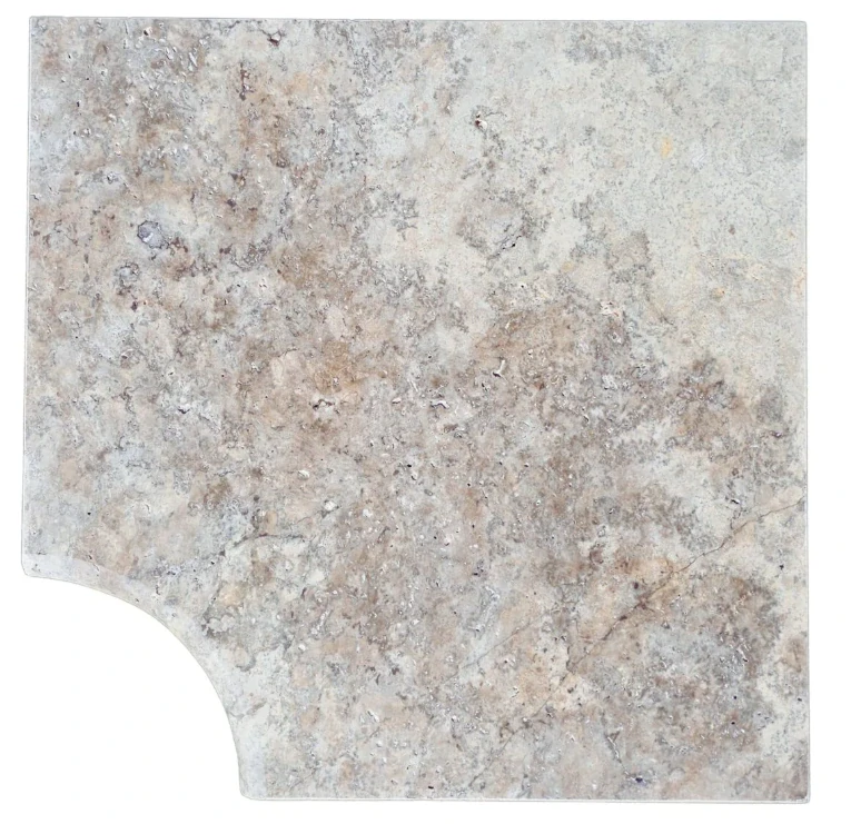 Bazénový lem – vnútorný roh Travertín Silver 45,7 x 33cm, hrúbka 3cm