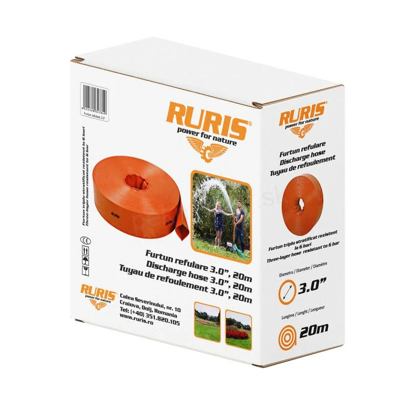 RURIS motorové čerpadlo MP80 + hadica 3" 20m