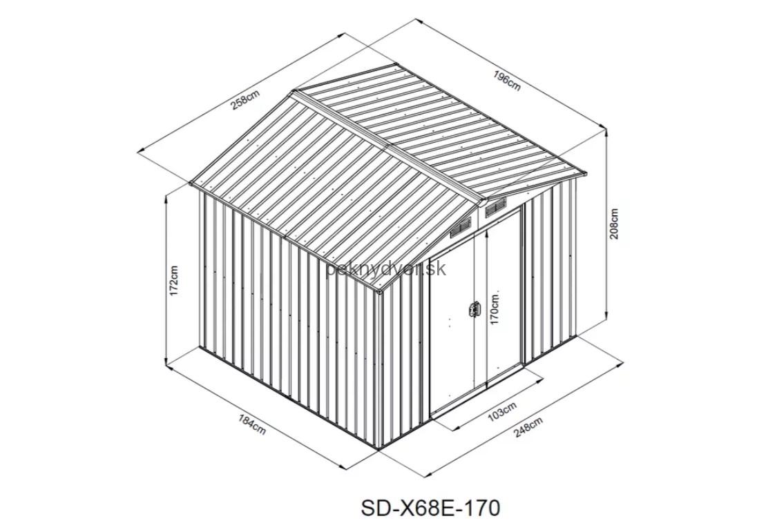HECHT 6x8 PLUS - záhradný domček