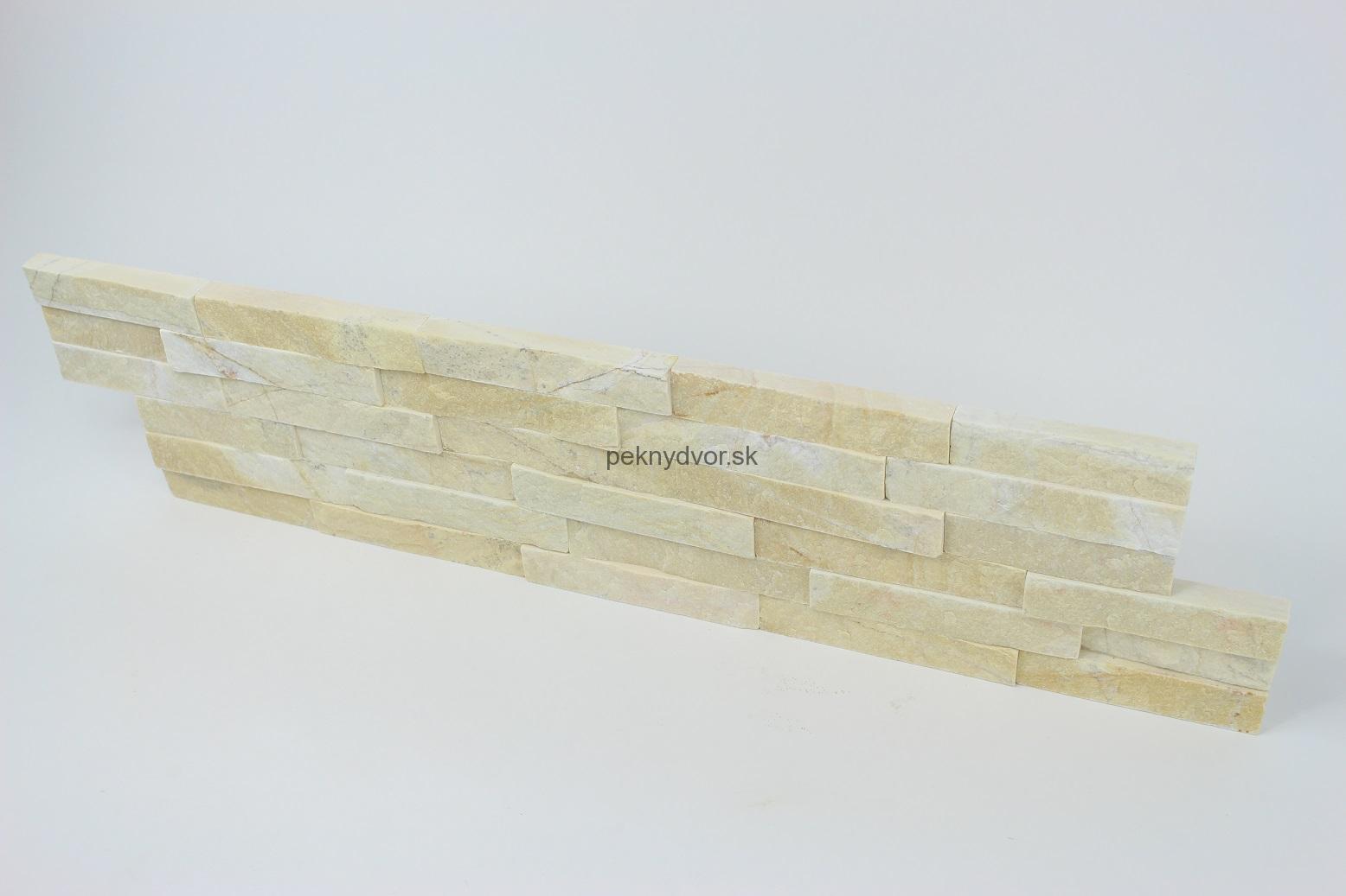 Mramor žltý kamenný obklad 60 x 15 cm Z panel