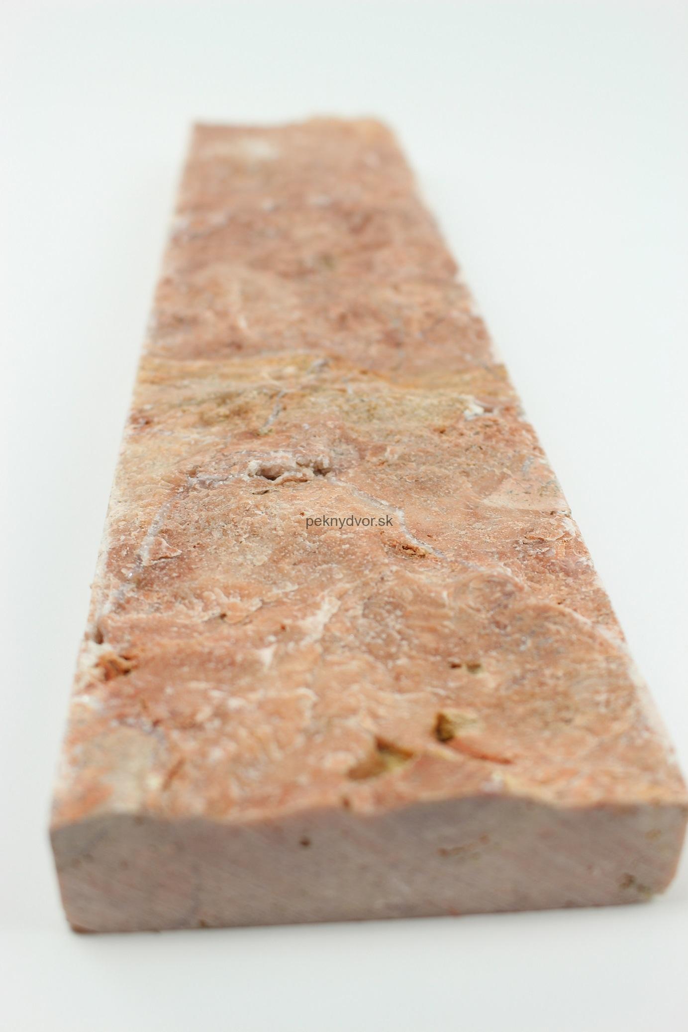 Travertín Red obklad – 4x rezaný výška : 8cm