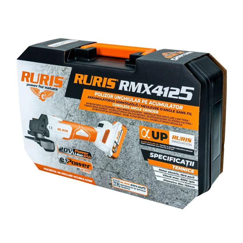 RURIS aku uhlová brúska RXM 4125
