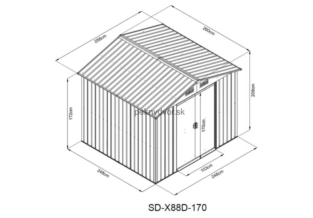 HECHT 8x8 PLUS - záhradný domček