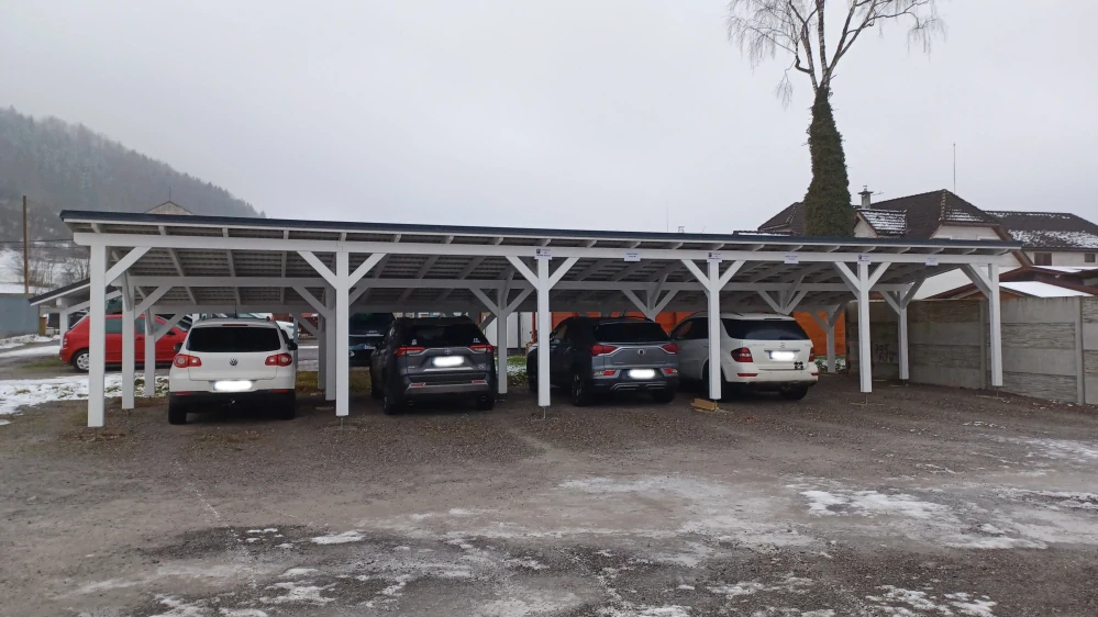 Modulový prístrešok s perodrážkou 330 x 500 cm+330 x 500 cm